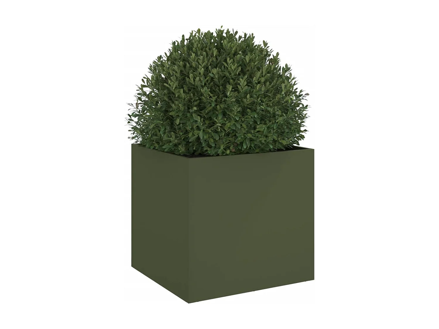 Jardinière vert olive 49x47x46 acier laminé à froid