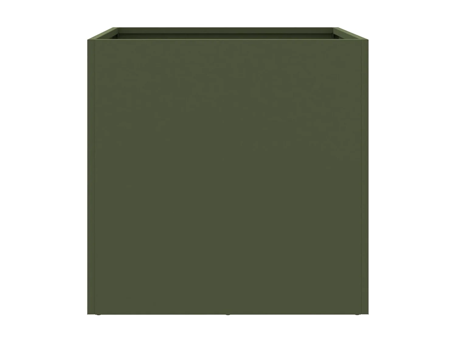 Jardinière vert olive 49x47x46 acier laminé à froid