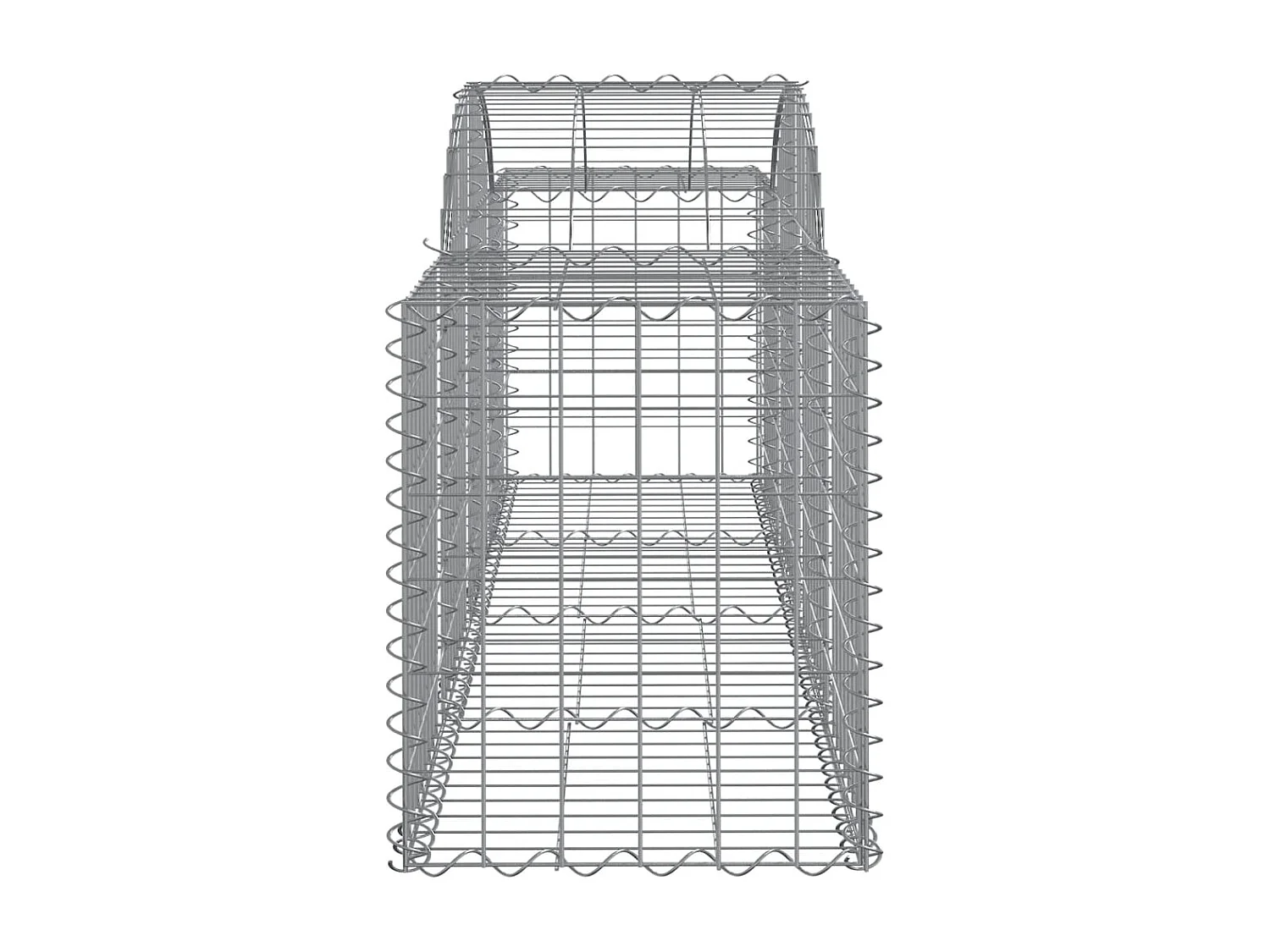 Paniers à gabions arqués 4 pcs 200x50x60-80 Fer galvanisé