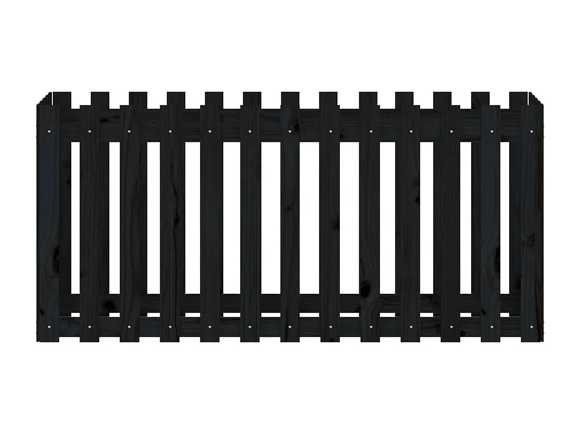 Lit surélevé de jardin design de clôture 150x50x70 pin massif