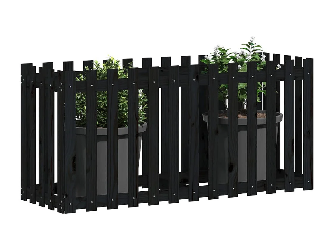 Lit surélevé de jardin design de clôture 150x50x70 pin massif