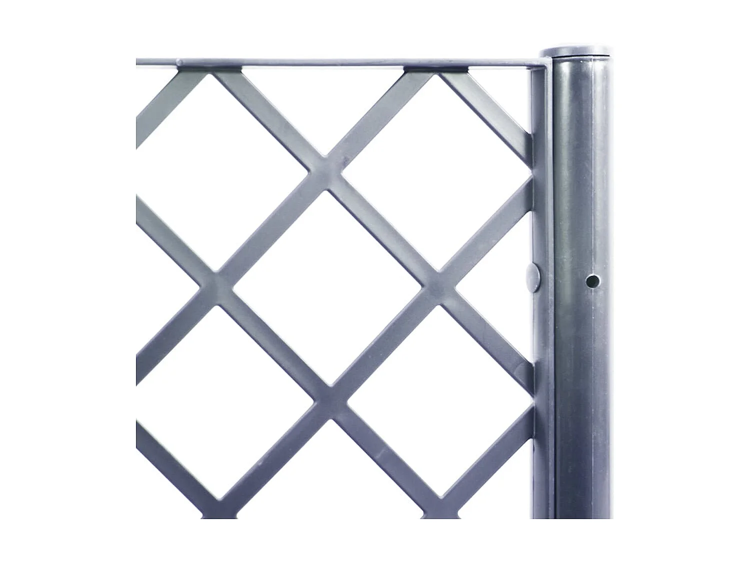 Jardinière avec treillis gris 200x160x142 PP