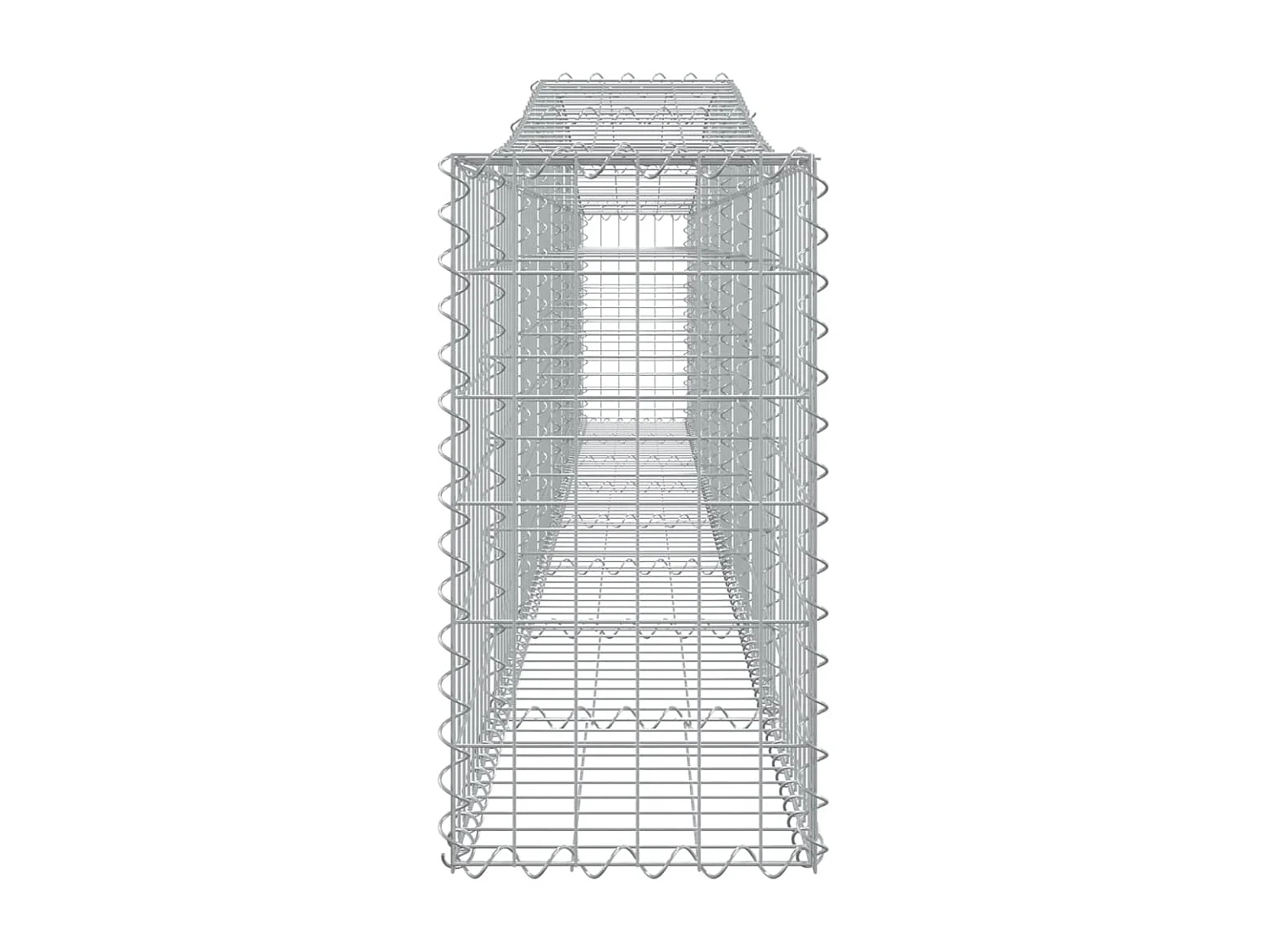 Paniers à gabions arqués 6 pcs 400x30x60-80 Fer galvanisé