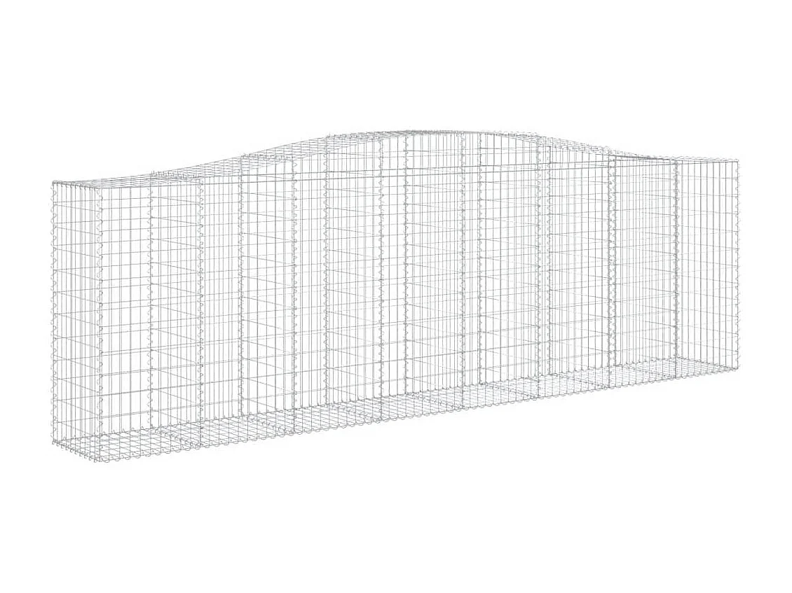 Paniers à gabions arqués 15 pcs 400x50x120-140 Fer galvanisé