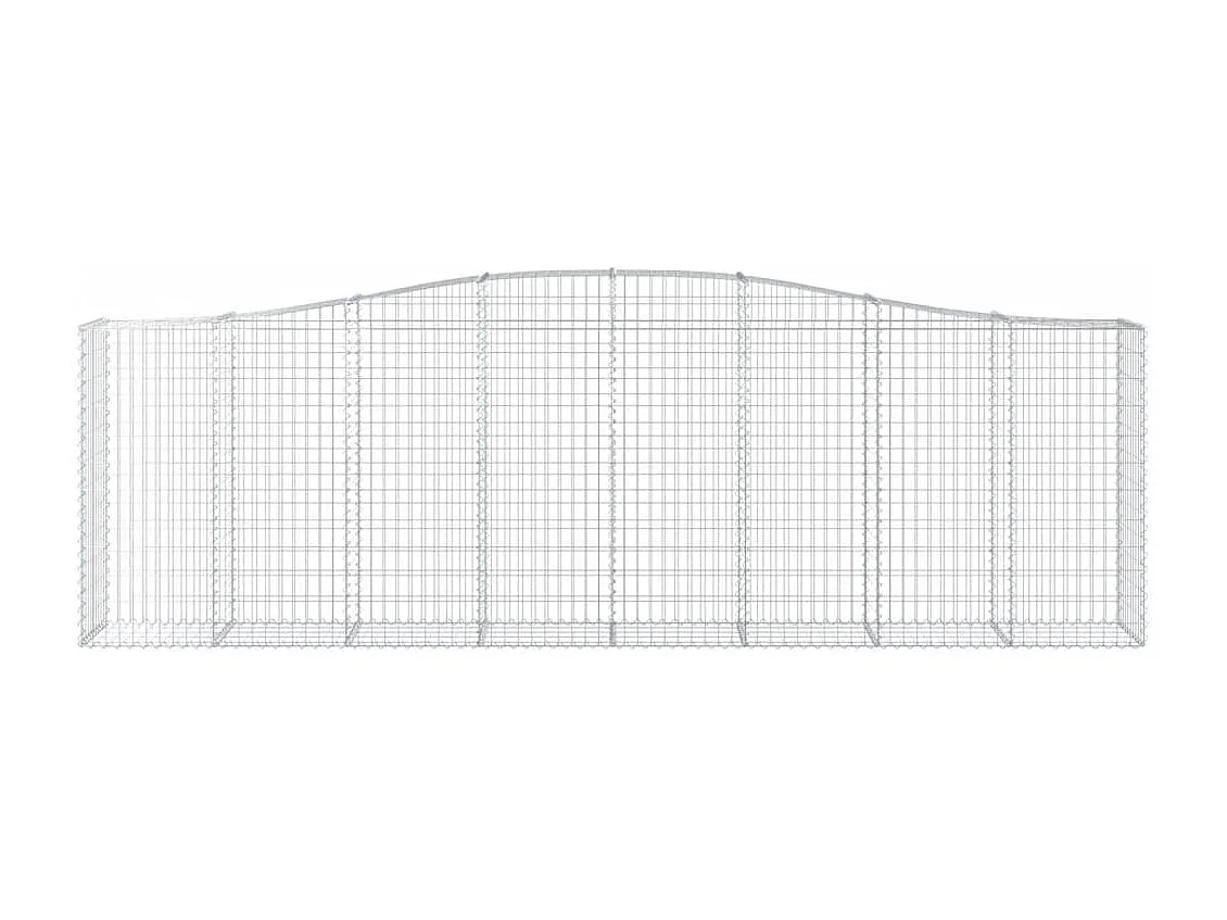 Paniers à gabions arqués 15 pcs 400x50x120-140 Fer galvanisé