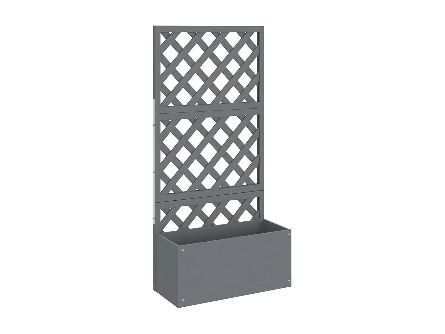 Jardinière en treillis Gris 65x33x135 WPC