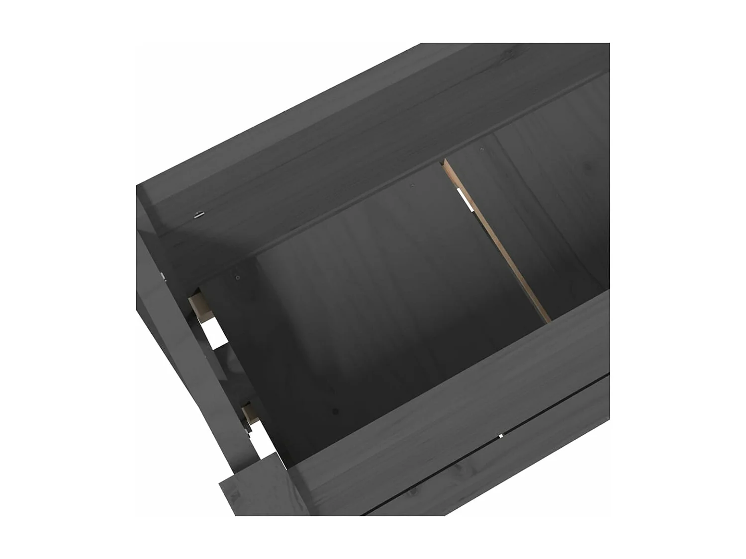 Jardinière Gris 77x25x66 Bois massif de pin