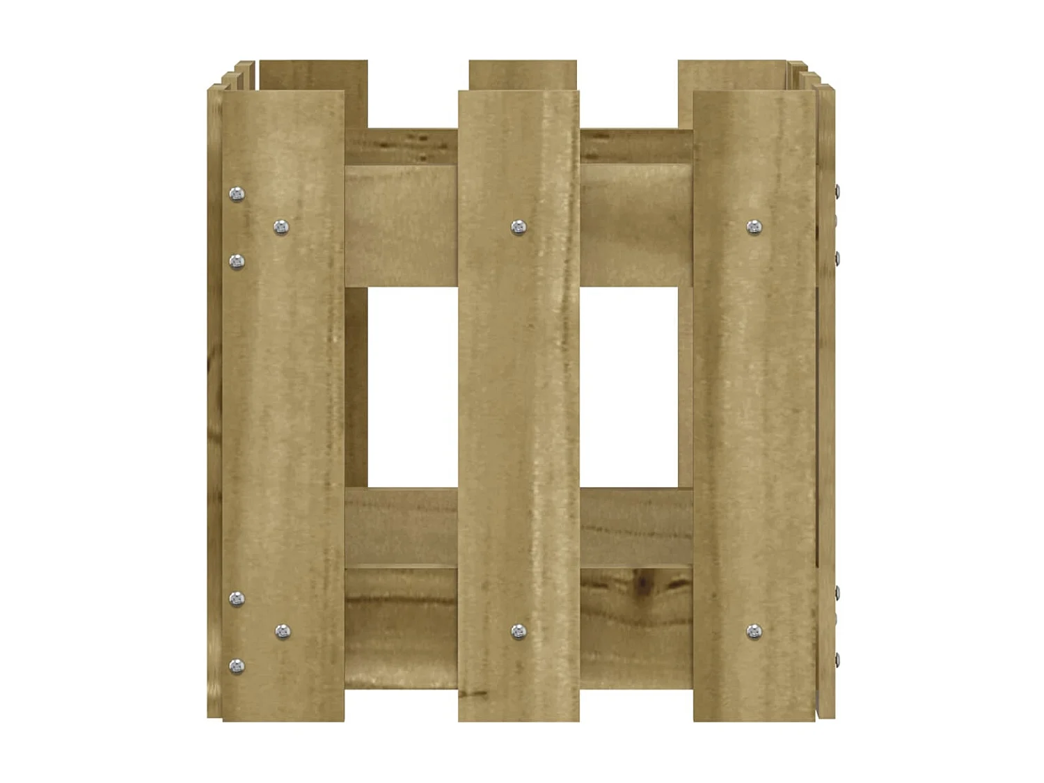 Jardinière avec design de clôture 30x30x30 pin imprégné