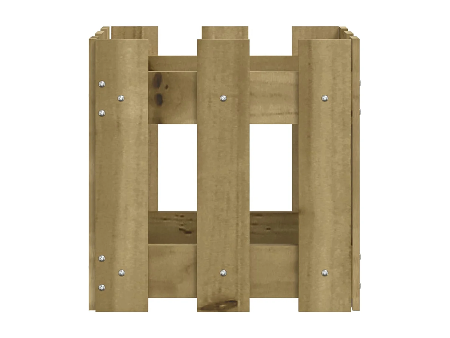 Jardinière avec design de clôture 30x30x30 pin imprégné