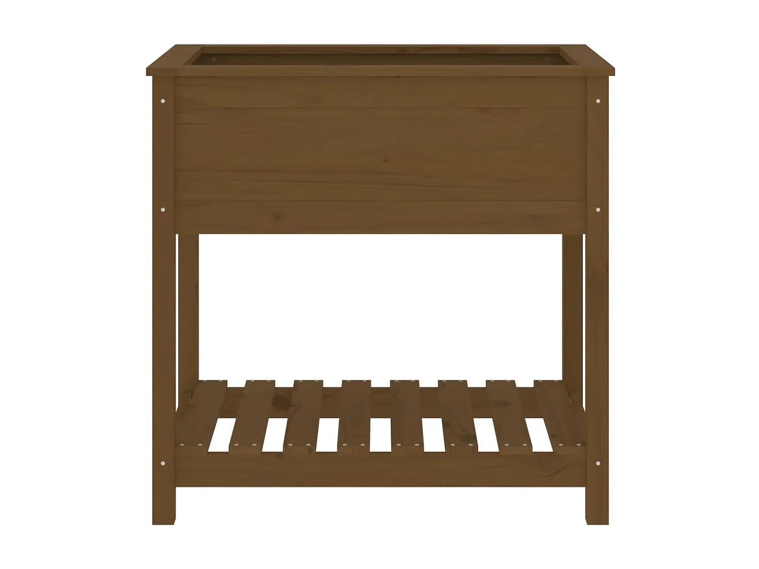Jardinière avec étagère Marron miel 82,5x54x81 Bois de pin