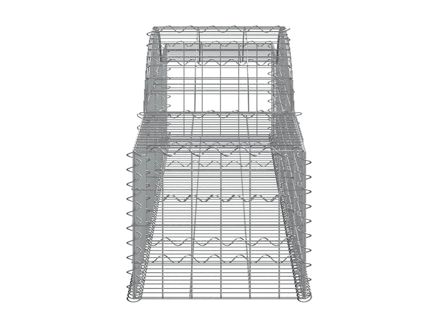 Paniers à gabions arqués 10 pcs 300x50x40-60 fer galvanisé
