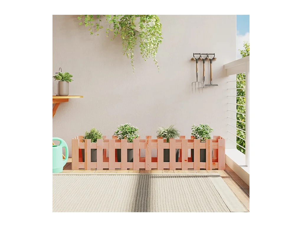 Lit surélevé de jardin design de clôture bois douglas massif