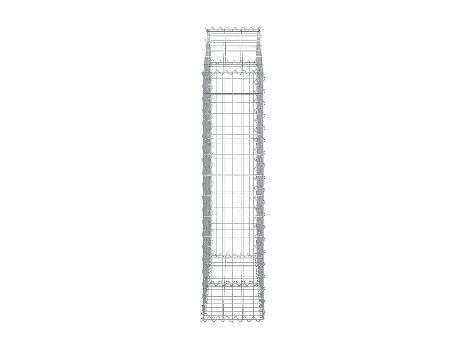 Panier de gabions arqué 100x30x120-140 Fer galvanisé
