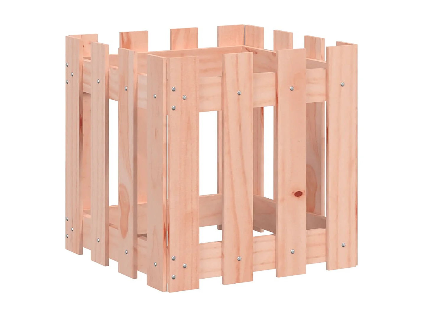 Jardinière avec design de clôture 40x40x40 Douglas massif