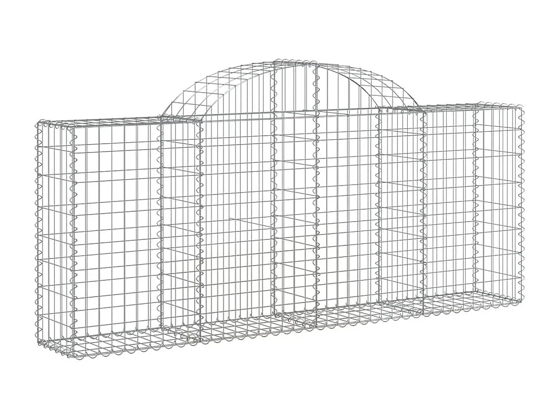 Paniers à gabions arqués 25 pcs 200x30x80-100 Fer galvanisé