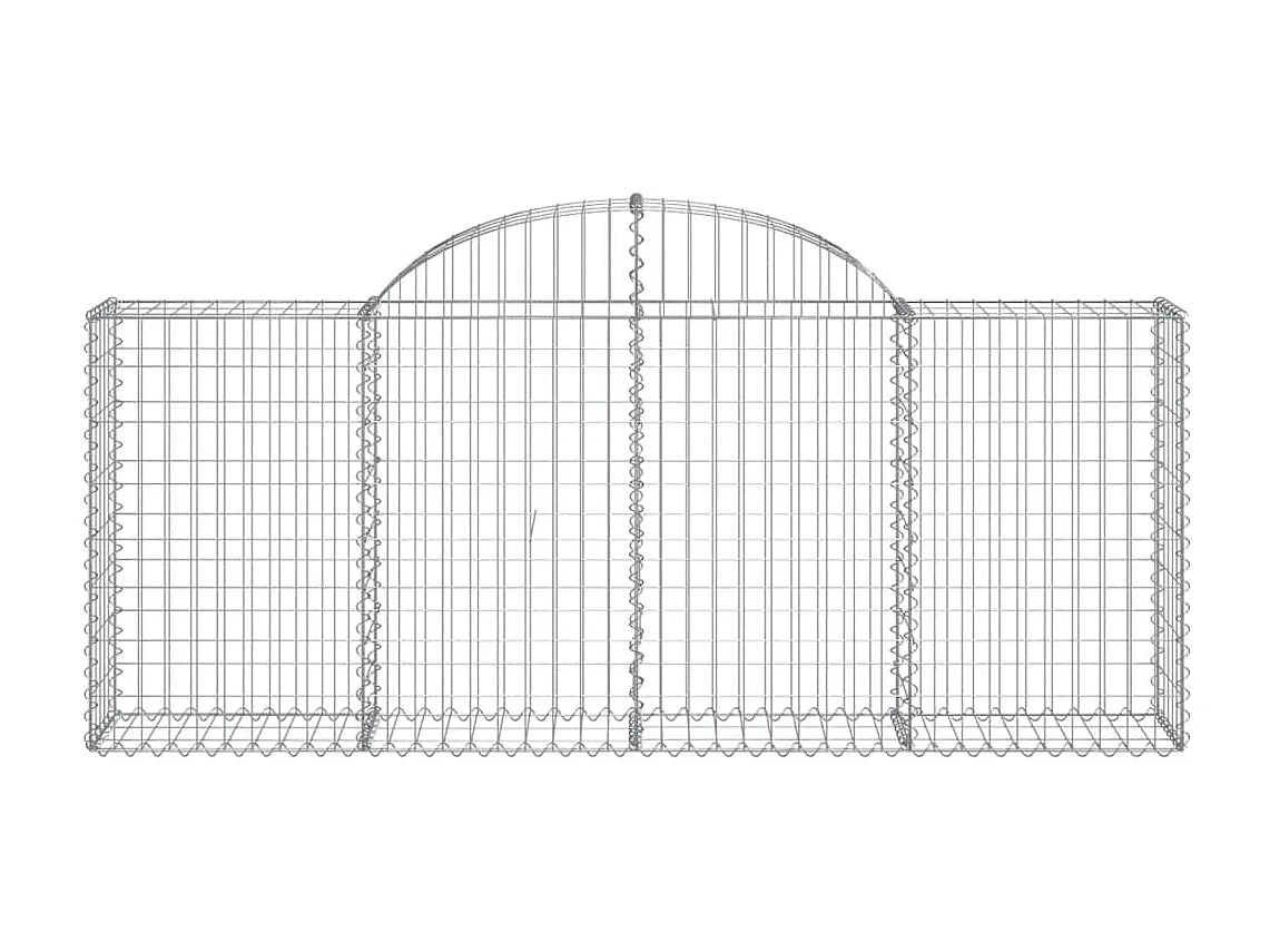 Paniers à gabions arqués 25 pcs 200x30x80-100 Fer galvanisé