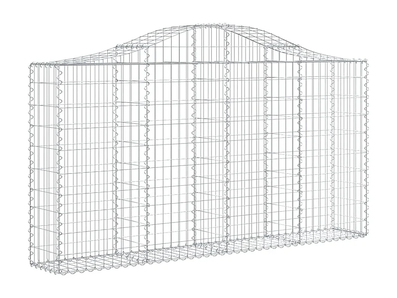 Paniers à gabions arqués 5 pcs 200x30x100-120 Fer galvanisé