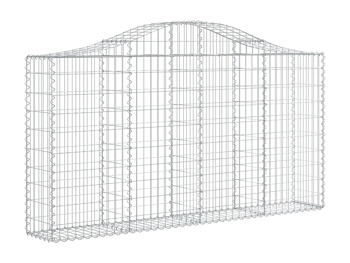 Paniers à gabions arqués 5 pcs 200x30x100-120 Fer galvanisé