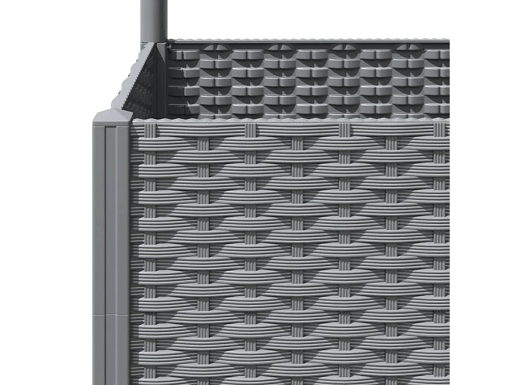 Jardinière avec treillis Gris clair 120x120x136 PP