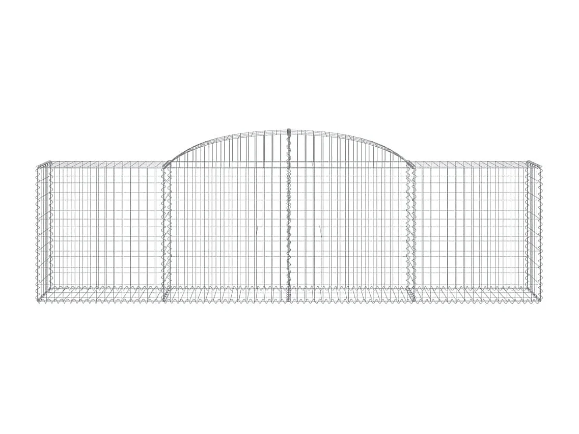 Paniers à gabions arqués 11 pcs 300x50x80-100 fer galvanisé