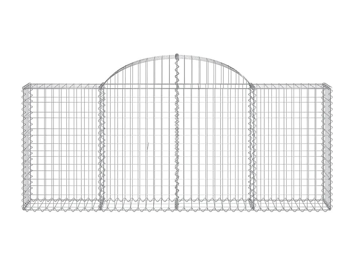 Paniers à gabions arqués 30 pcs 200x30x80-100 Fer galvanisé
