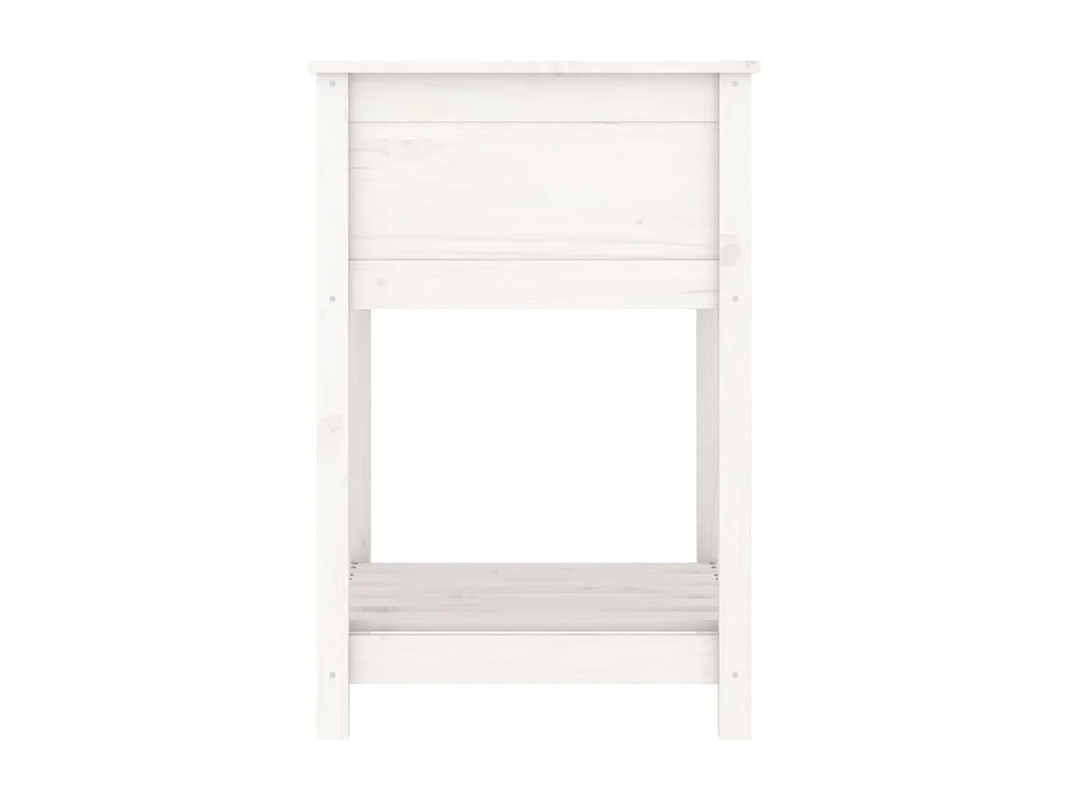 Jardinière avec étagère Blanc 54x54x81 Bois massif de pin