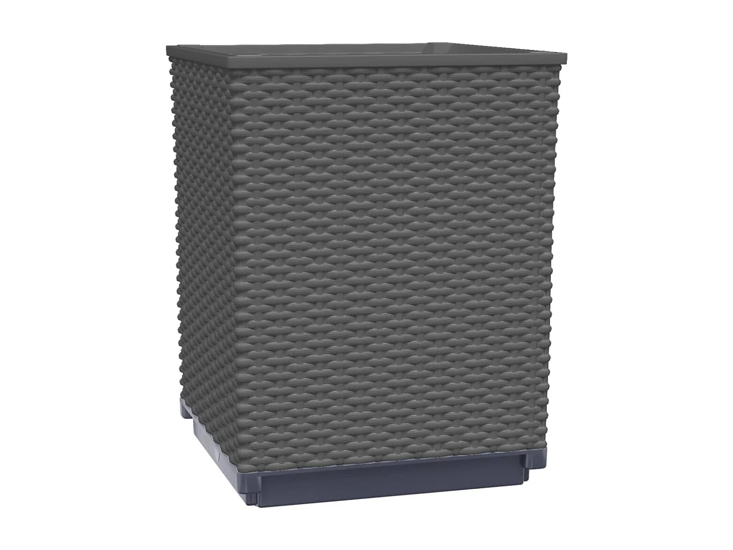 Jardinières 4 pcs noir 30x30x37 polypropylène