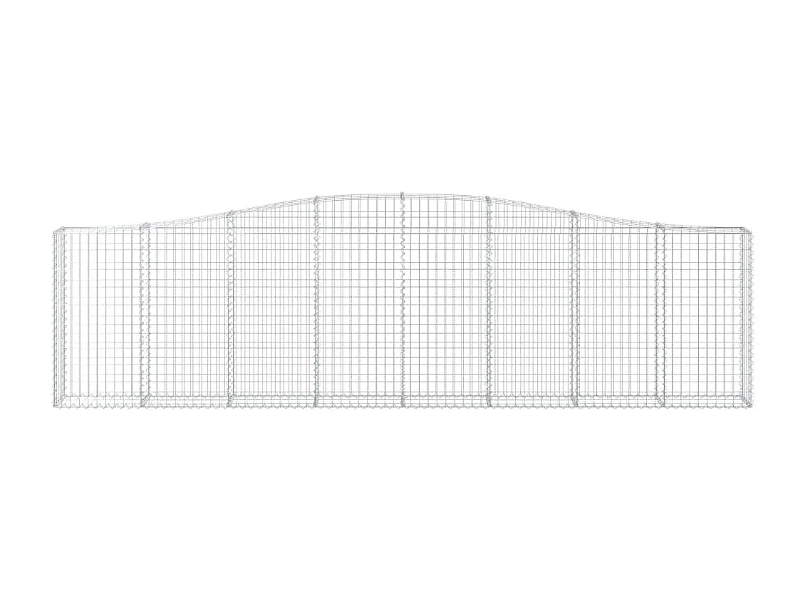 Paniers à gabions arqués 10 pcs 400x30x100-120 Fer galvanisé