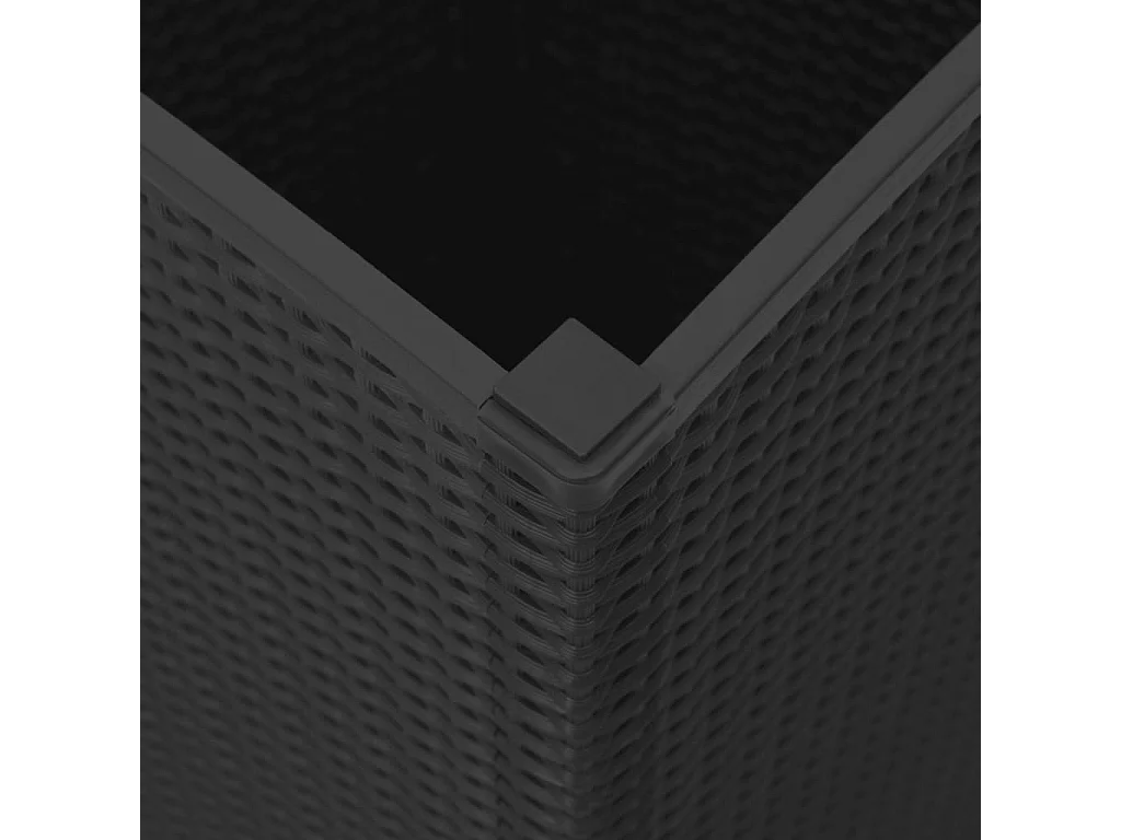 Jardinières 2 pcs noir 32,5x32,5x57 polypropylène