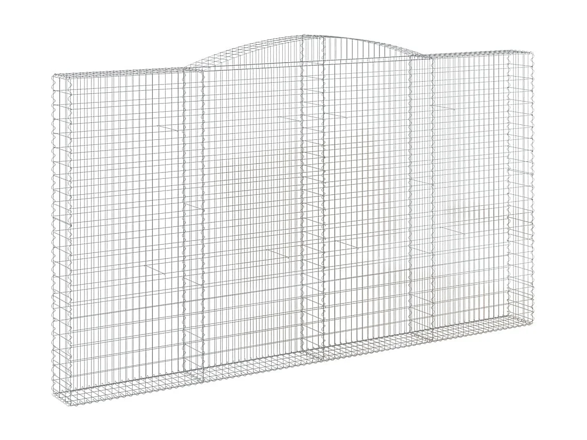 Paniers à gabions arqués 5 pcs 400x30x220-240 Fer galvanisé