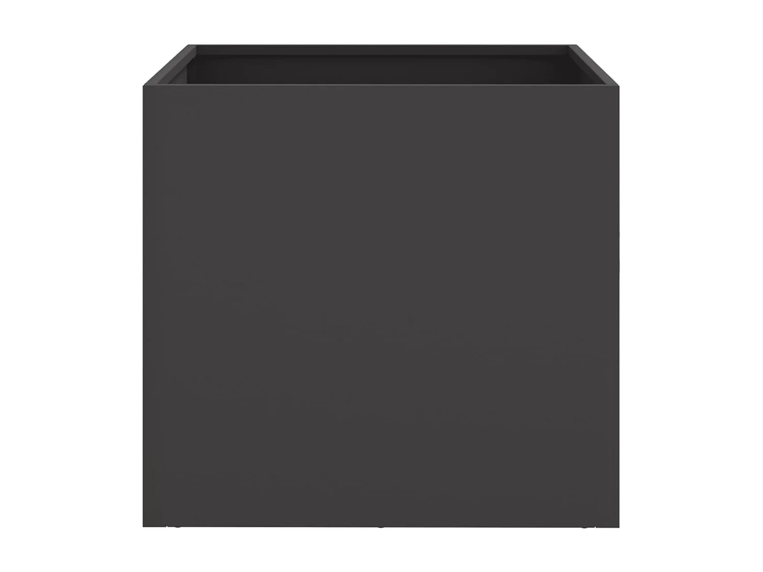 Jardinières 2 pcs noir 49x47x46 acier laminé à froid