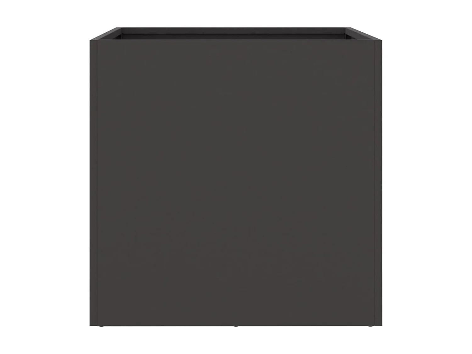 Jardinières 2 pcs noir 49x47x46 acier laminé à froid