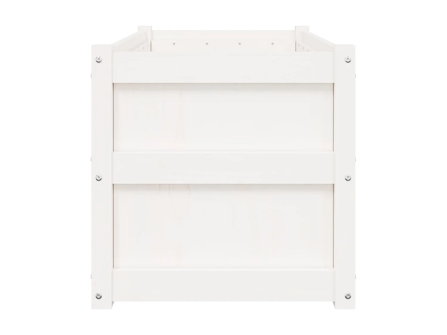 Jardinière d'extérieur blanc 90x50x50 bois de pin massif