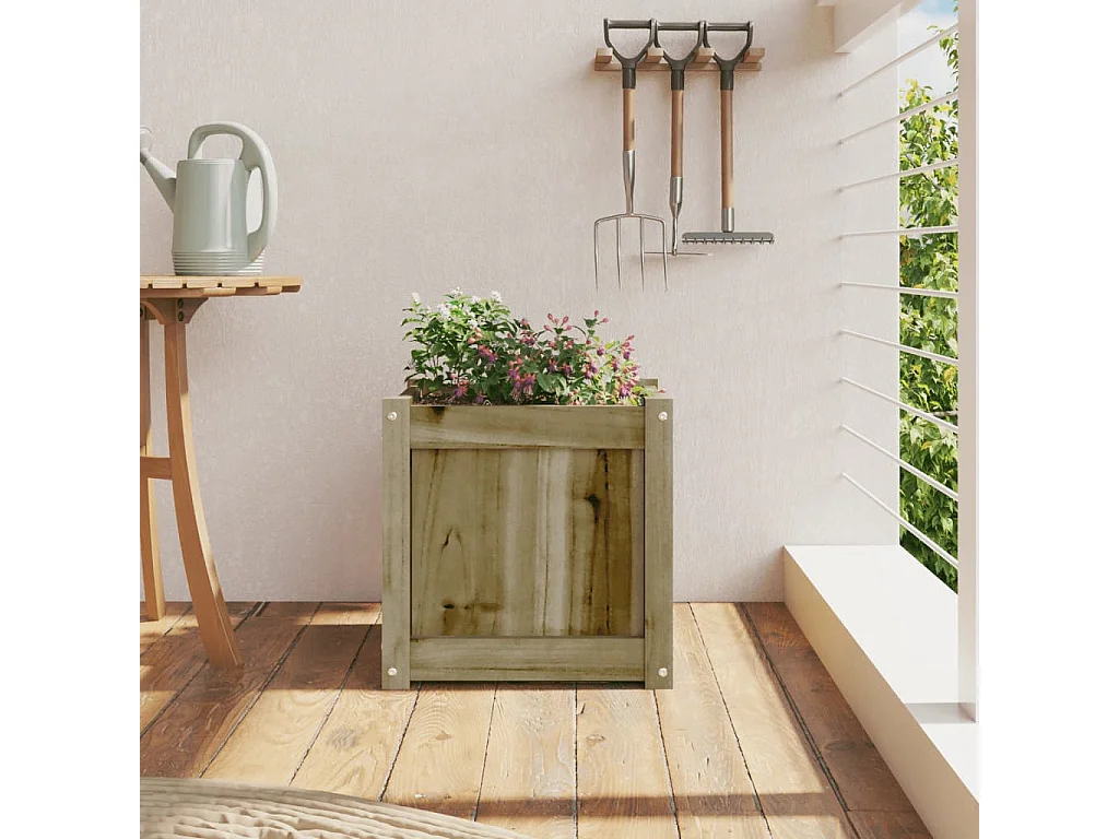 Jardinière 40x40x40 bois de pin imprégné