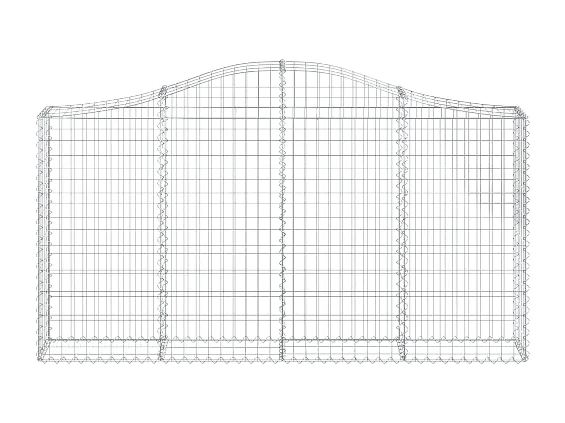 Paniers à gabions arqués 14 pcs 200x30x100-120 Fer galvanisé