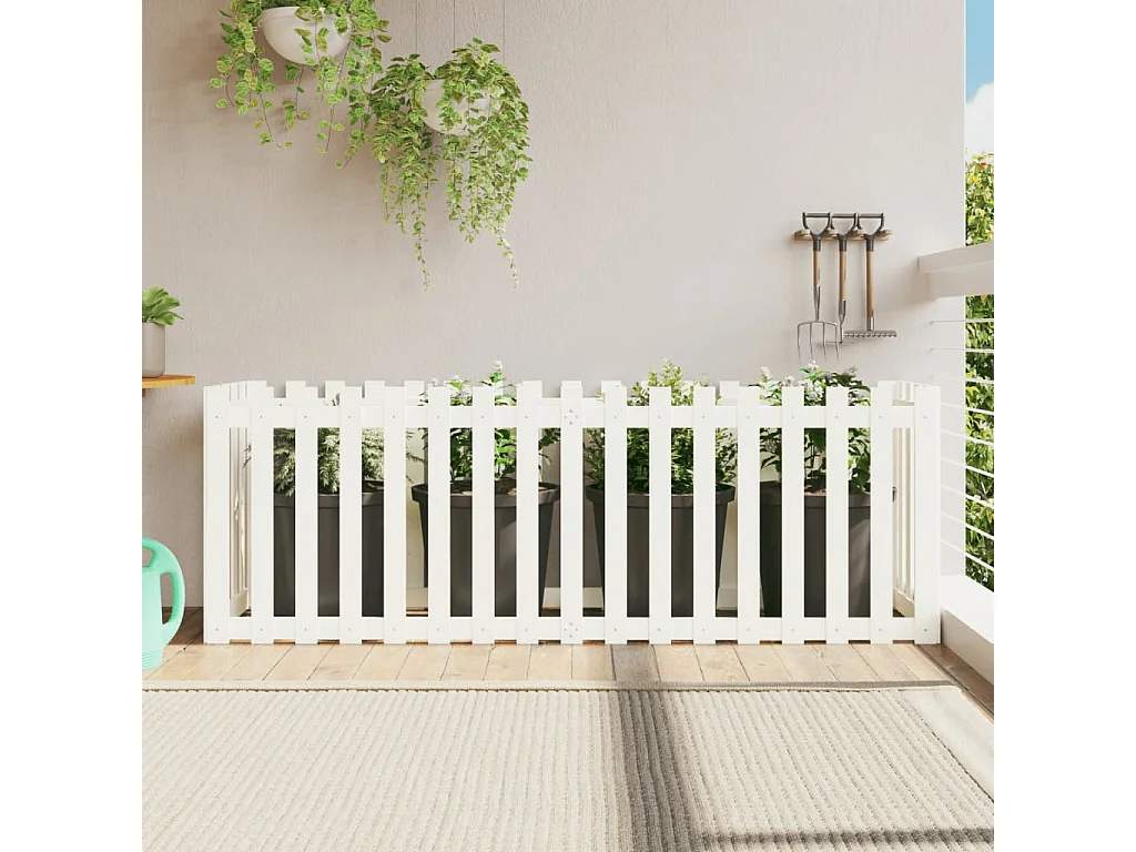 Lit surélevé de jardin design de clôture 200x50x70 pin massif