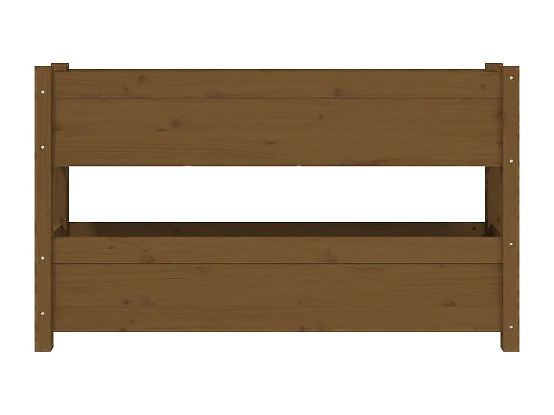 Jardinière Marron miel 112x25x66 Bois massif de pin