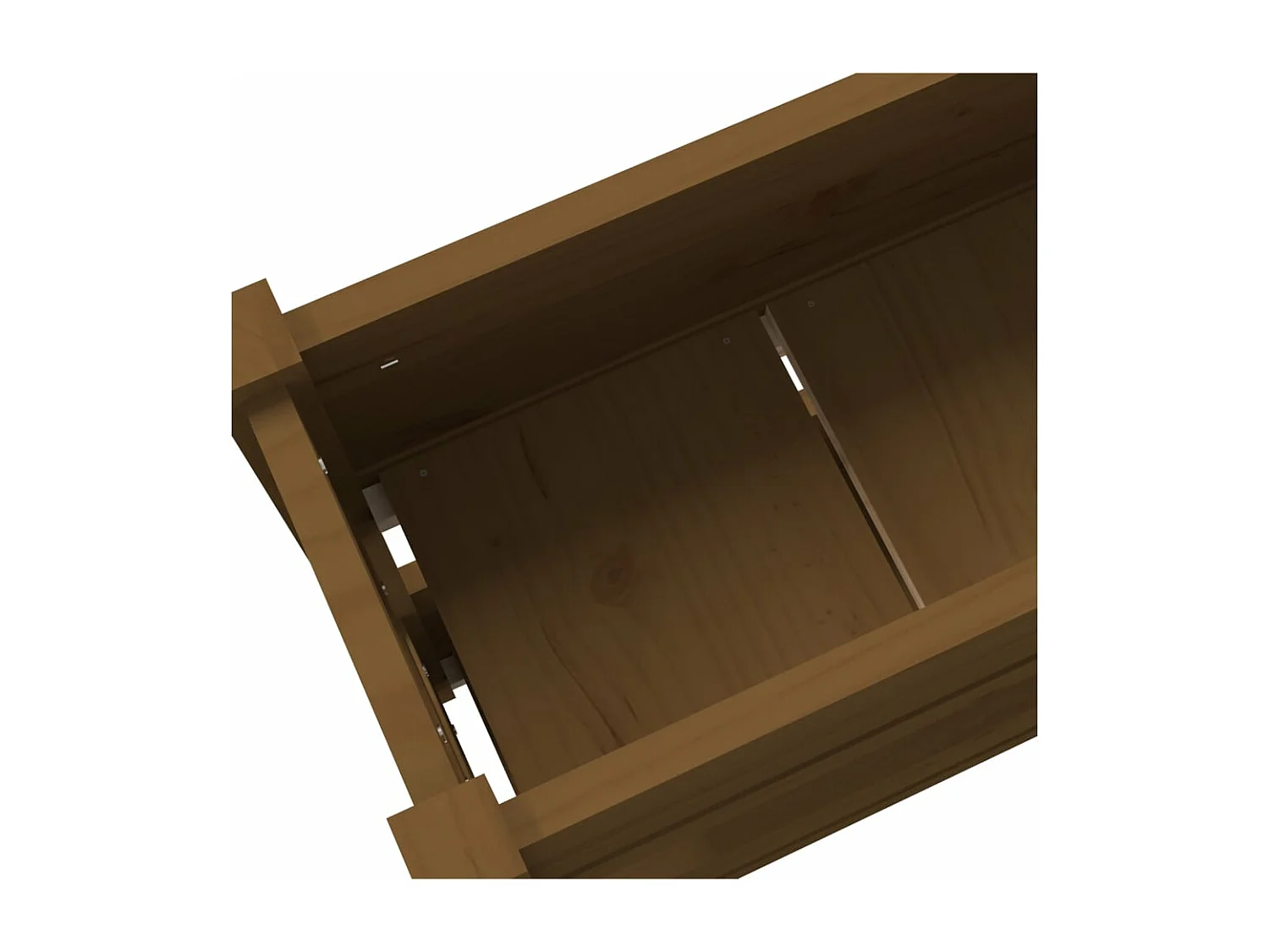 Jardinière Marron miel 112x25x66 Bois massif de pin