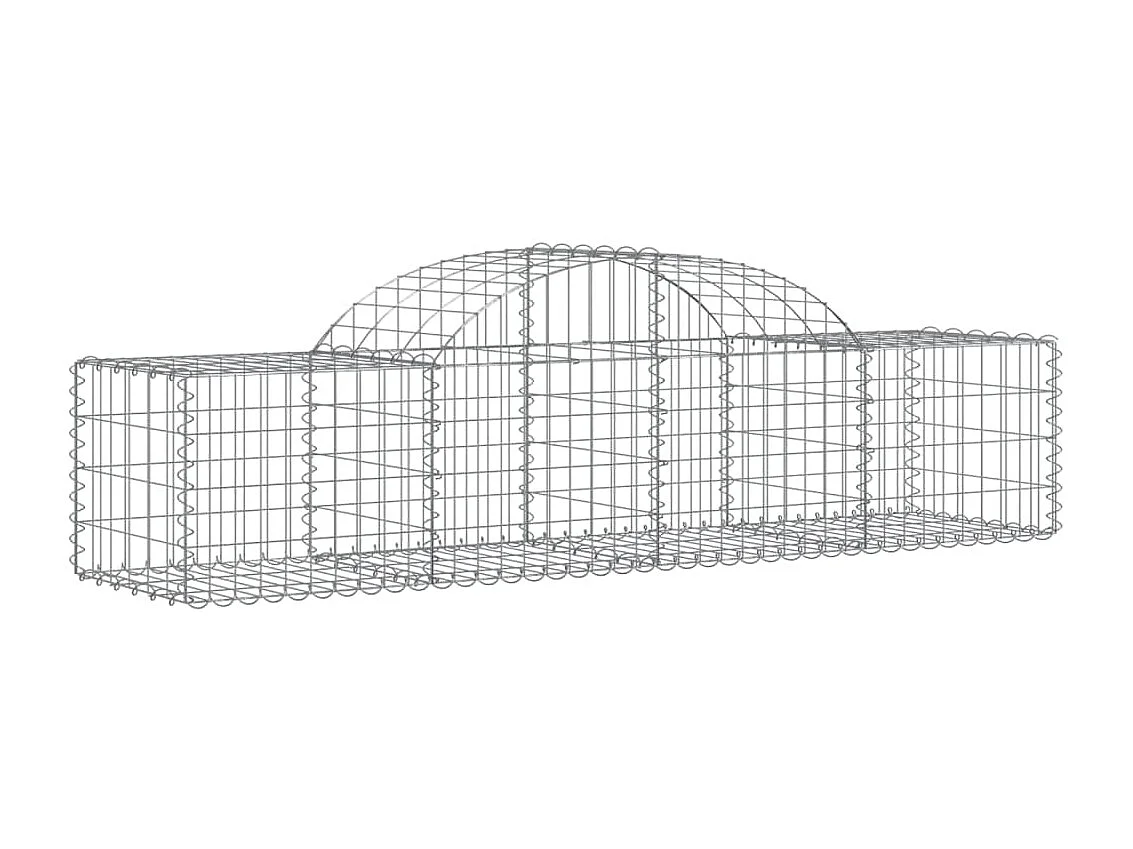Panier de gabions arqué 200x50x40-60 Fer galvanisé