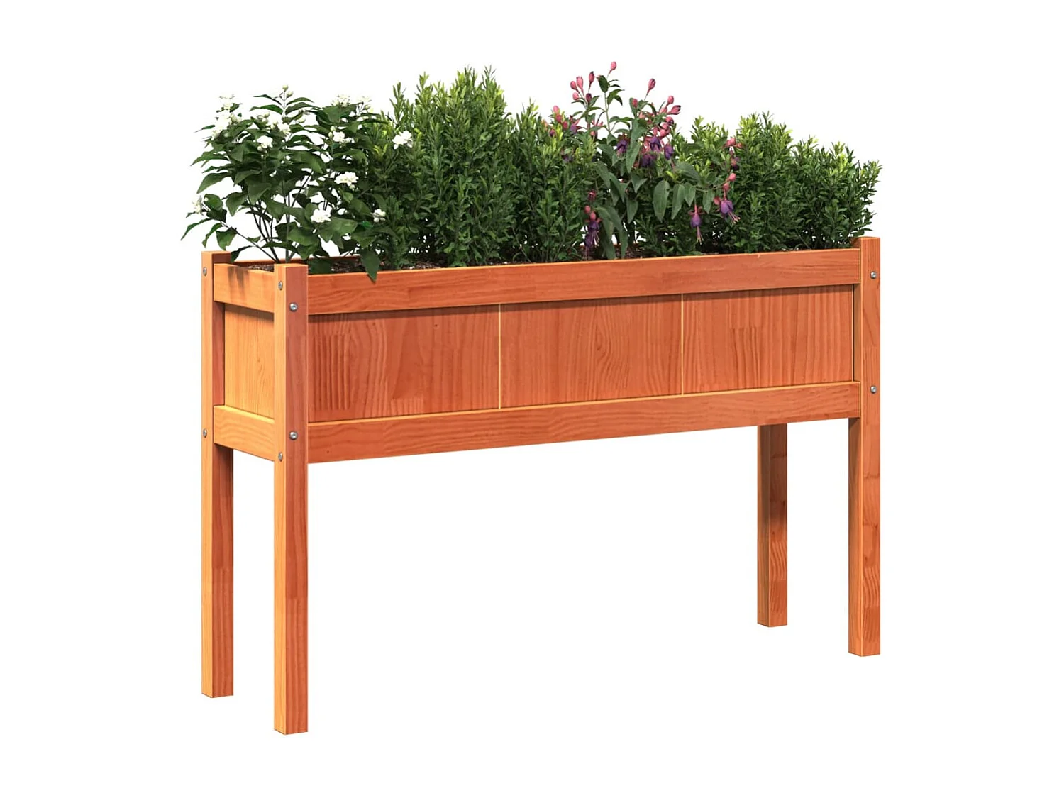 Jardinières avec pieds et pieds 110x31x70 bois de pin massif