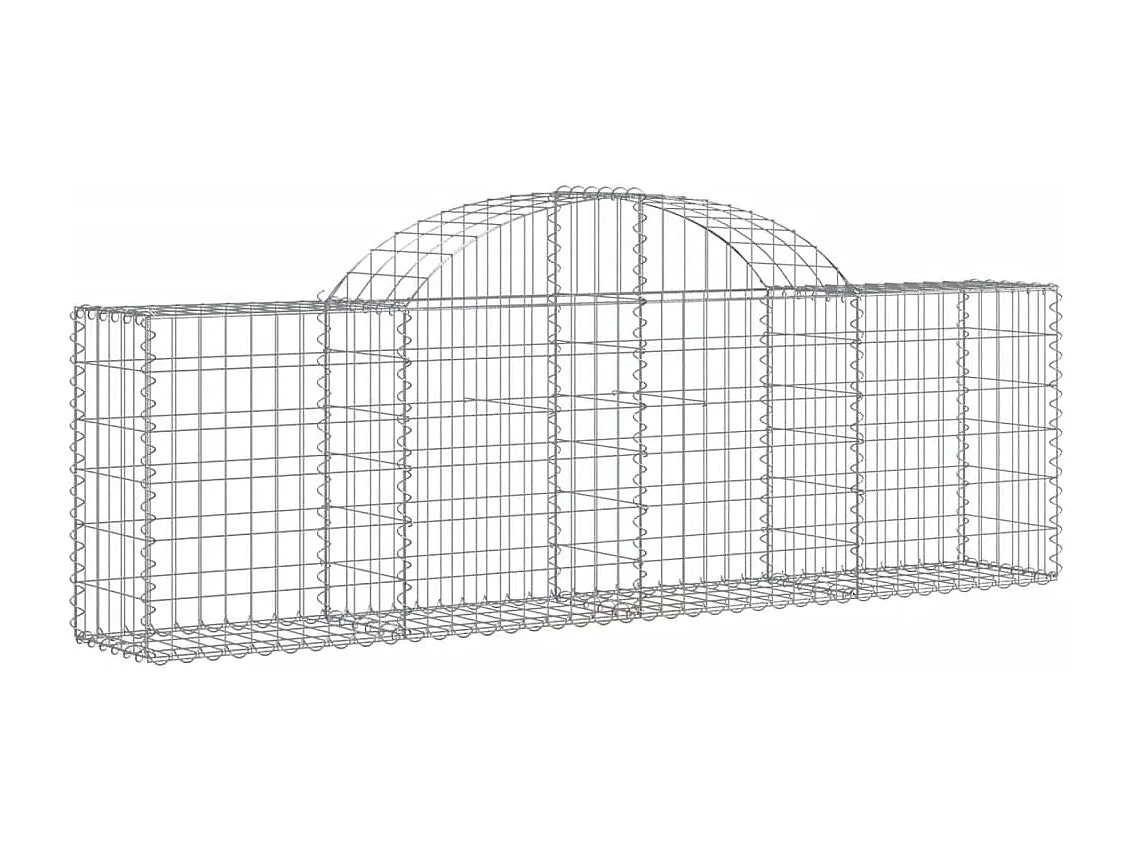 Paniers à gabions arqués 11 pcs 200x30x60-80 Fer galvanisé