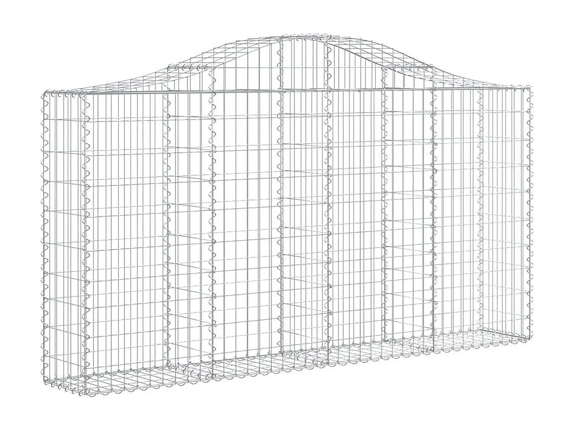 Paniers à gabions arqués 11 pcs 200x30x100-120 Fer galvanisé