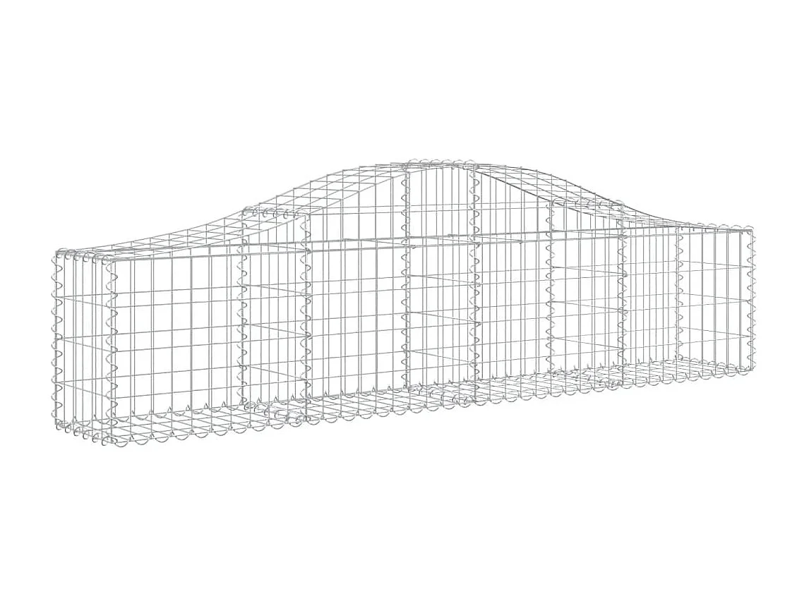 Paniers à gabions arqués 6 pcs 200x30x40-60 Fer galvanisé