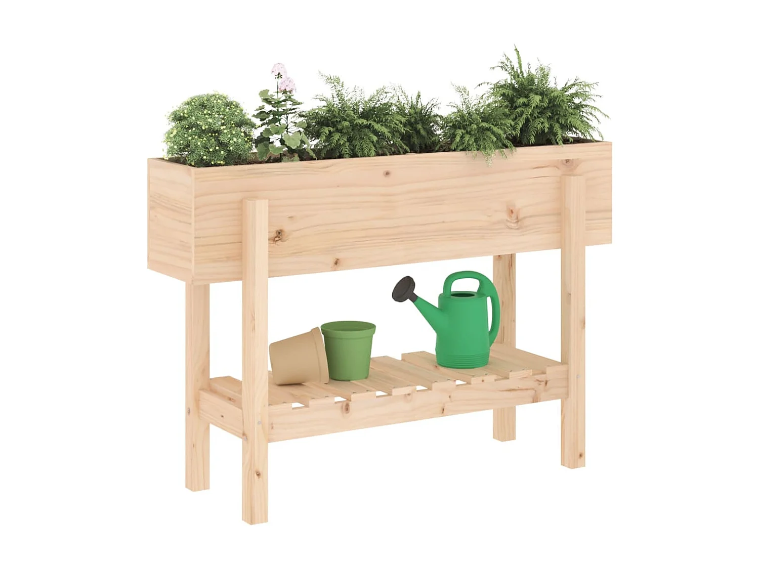 Lit surélevé de jardin 101x30x69 bois de pin massif