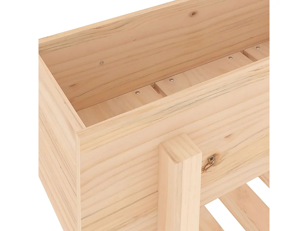 Lit surélevé de jardin 101x30x69 bois de pin massif