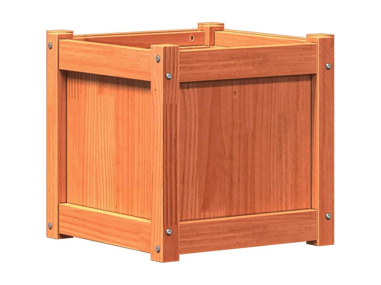 Jardinières 2 pcs marron bois de pin massif