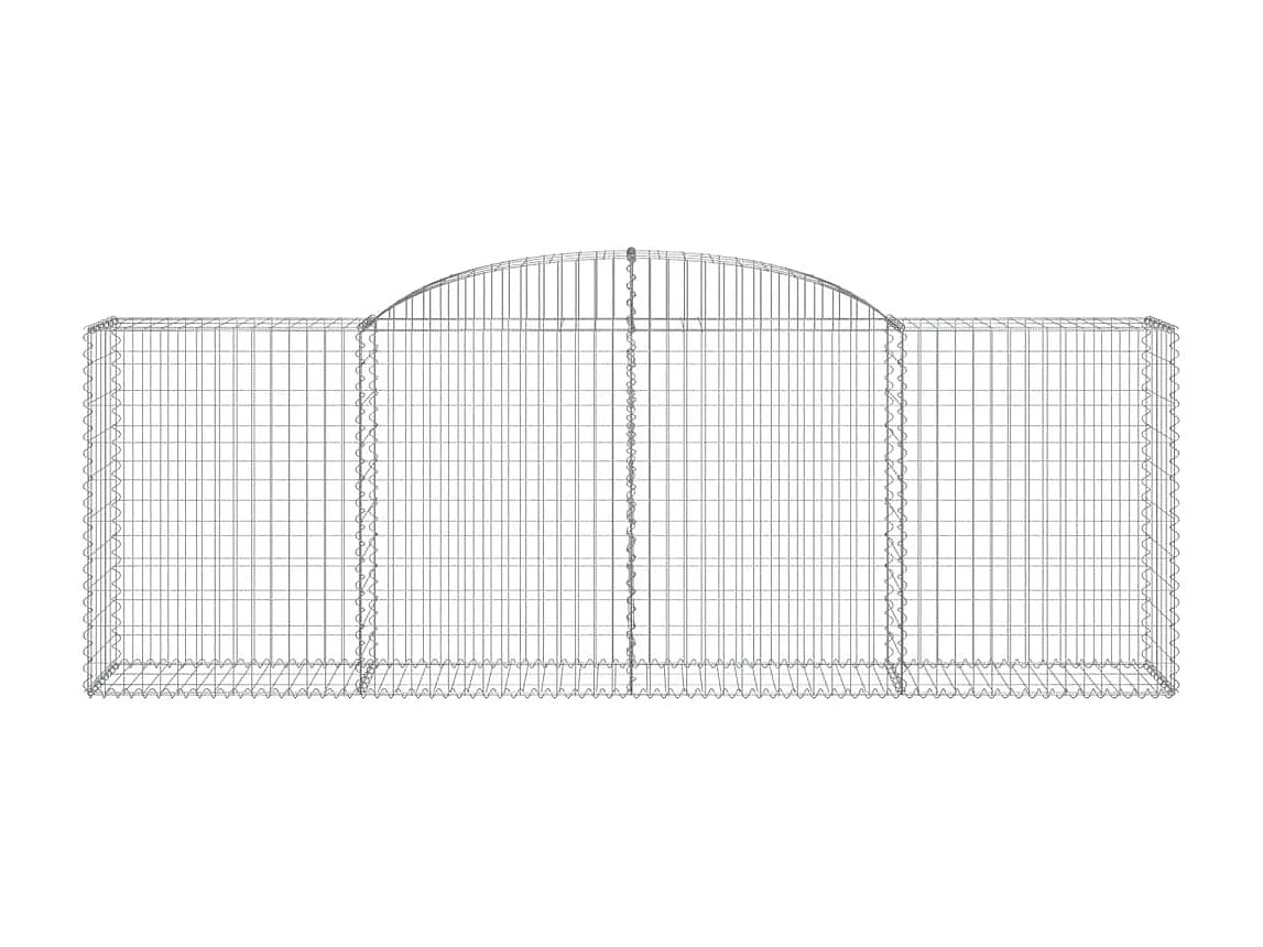 Paniers à gabions arqués 9 pcs 300x50x100-120 fer galvanisé