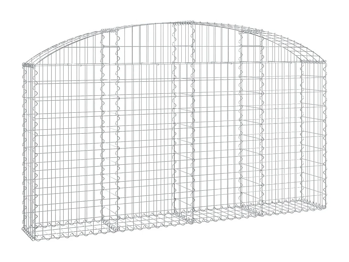 Panier de gabions arqué 200x30x100-120 Fer galvanisé
