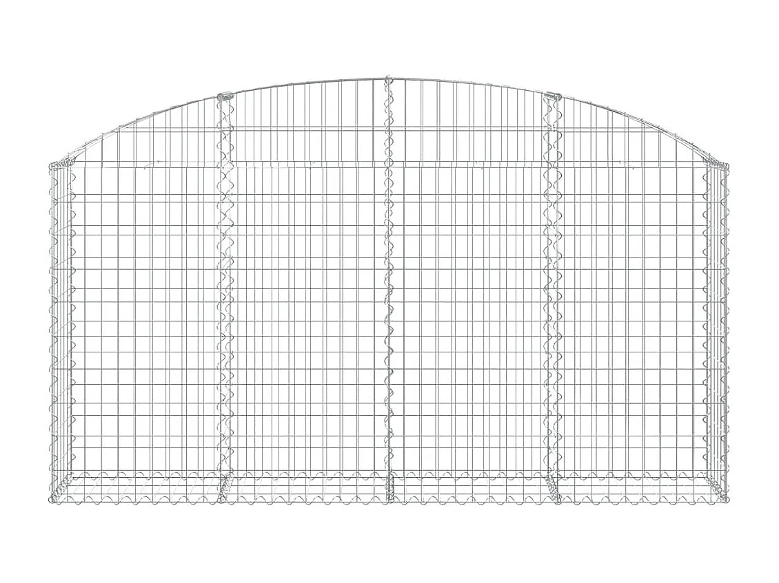 Panier de gabions arqué 200x30x100-120 Fer galvanisé