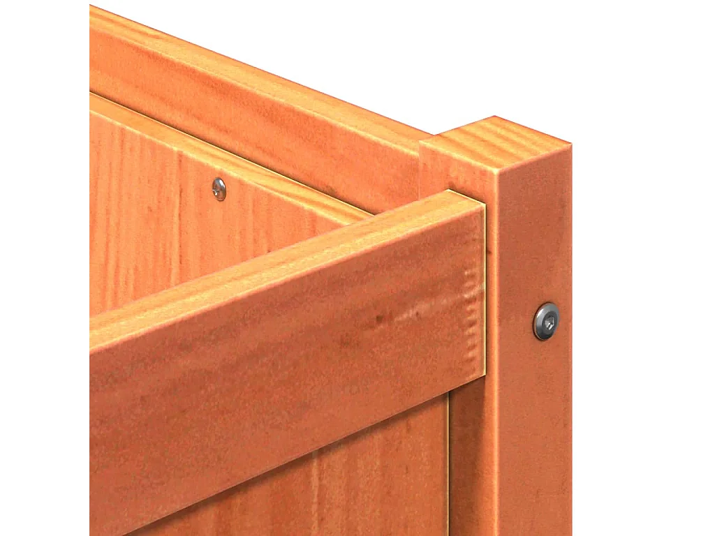 Jardinière marron 180x50x50 bois de pin massif